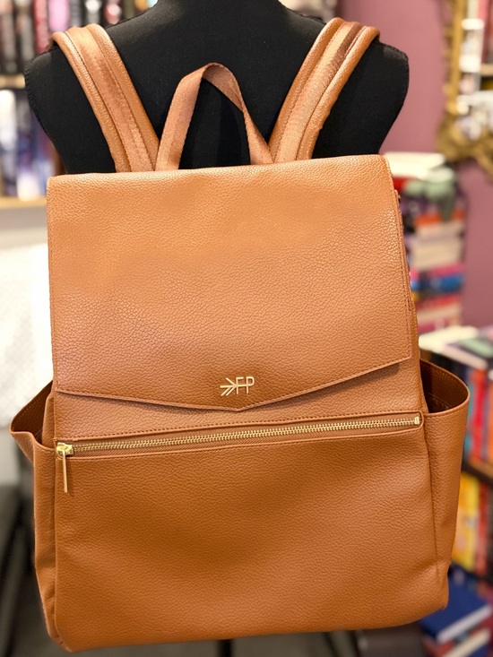 Freshly Picked Handbags - Freshly Picked Classic Diaper Bag ll Cognac Vegan Leather Baby Bag